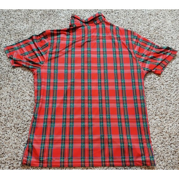 ROYAL  & AWESOME golf Plaid Striped x-Large Polo Shirt Great Shirt! - Picture 3 of 5